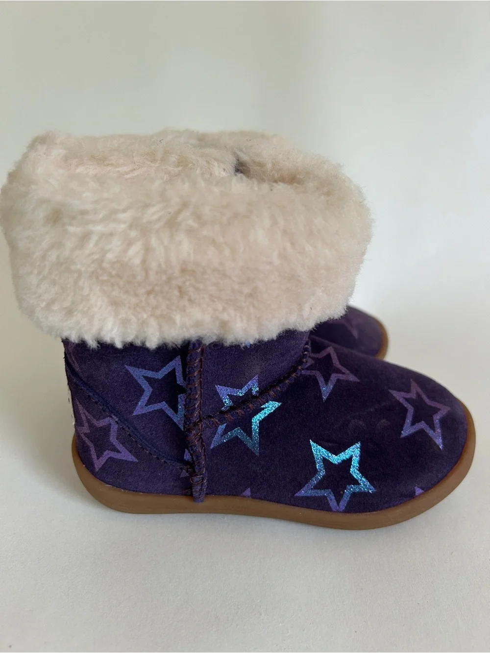 UGG **never worn** Toddler Girl Plush Cuff Boots - Purple